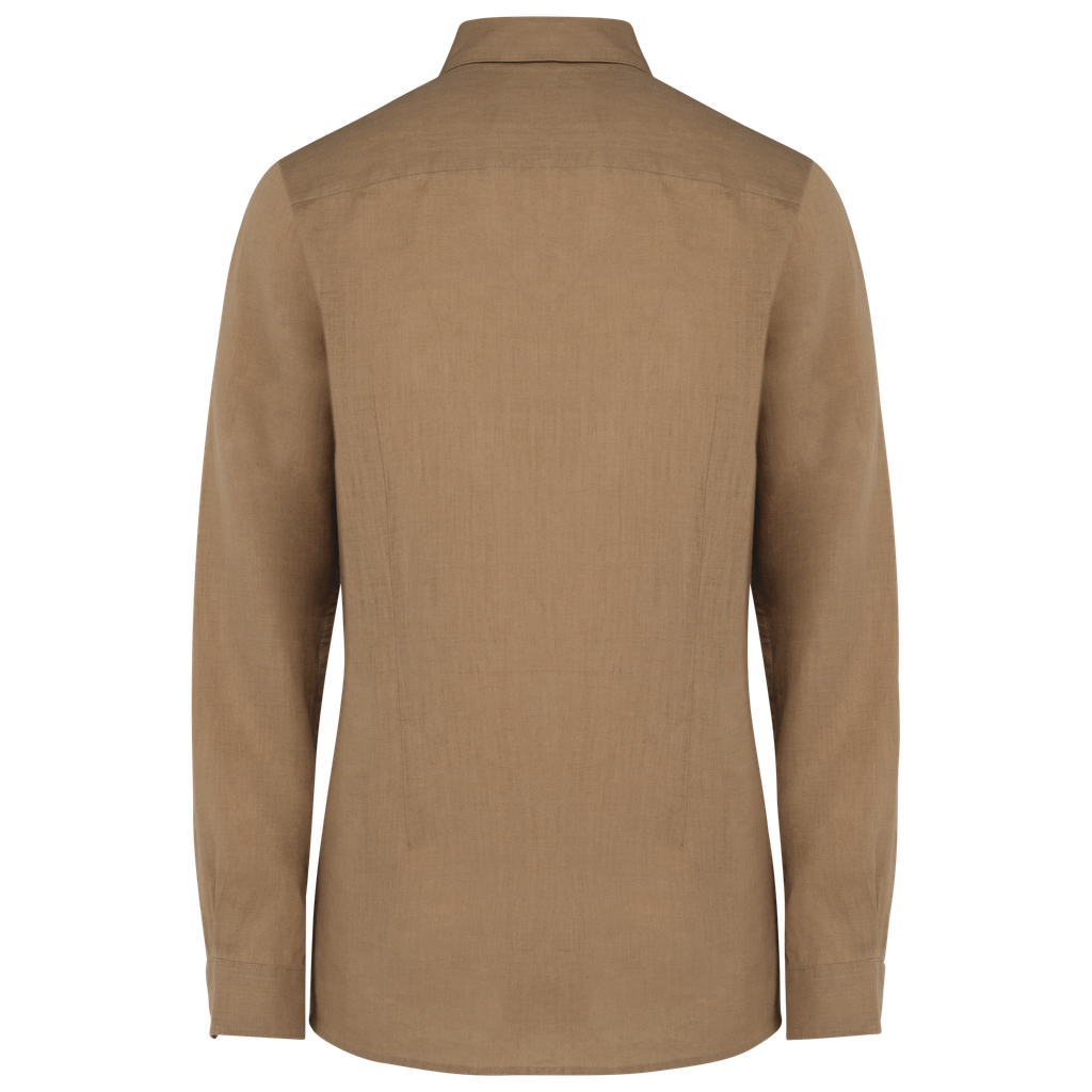Spasso Chemise en lin femme Cream Coffee (SP505)