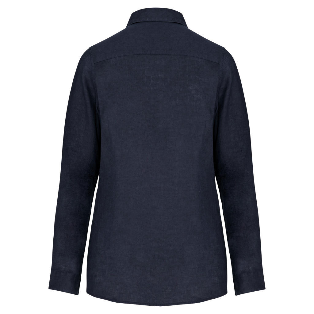 Spasso Chemise en lin femme Navy Blue (SP505)