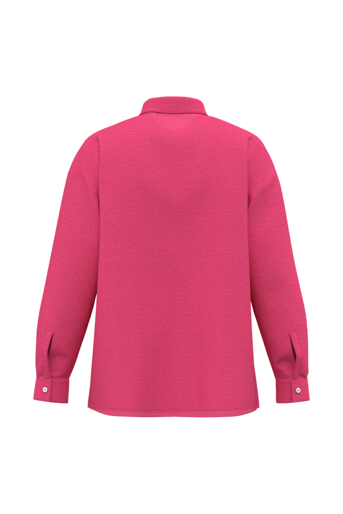 Spasso Chemise oversize en lin femme Raspberry Sorbet (SP501)