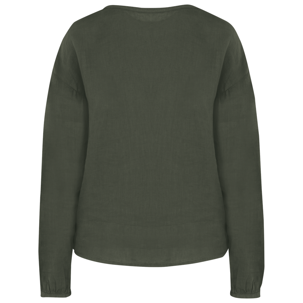 Spasso Blouse en lin femme Organic Khaki (SP524)