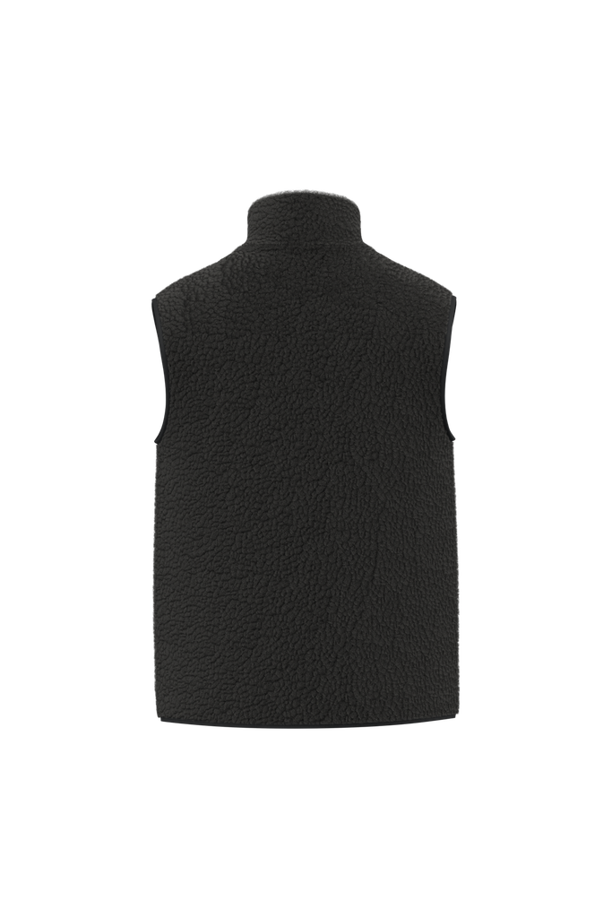 Spasso Veste sans manches en sherpa homme Black (SP603)