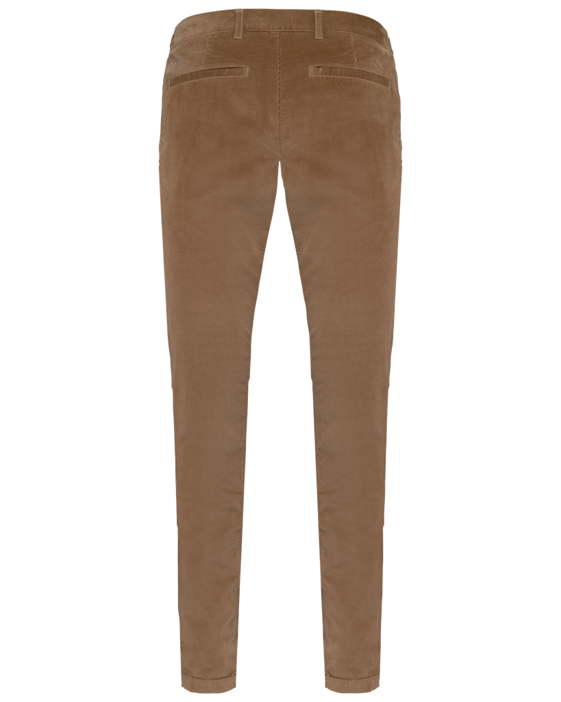 Spasso Pantalon écoresponsable en velours côtelé homme Dark camel (SP743)