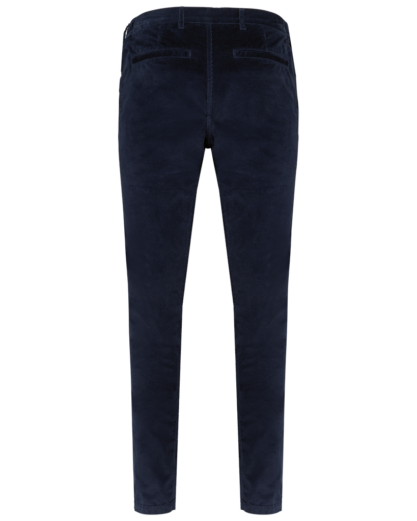 Spasso Pantalon écoresponsable en velours côtelé homme Navy Blue (SP743)