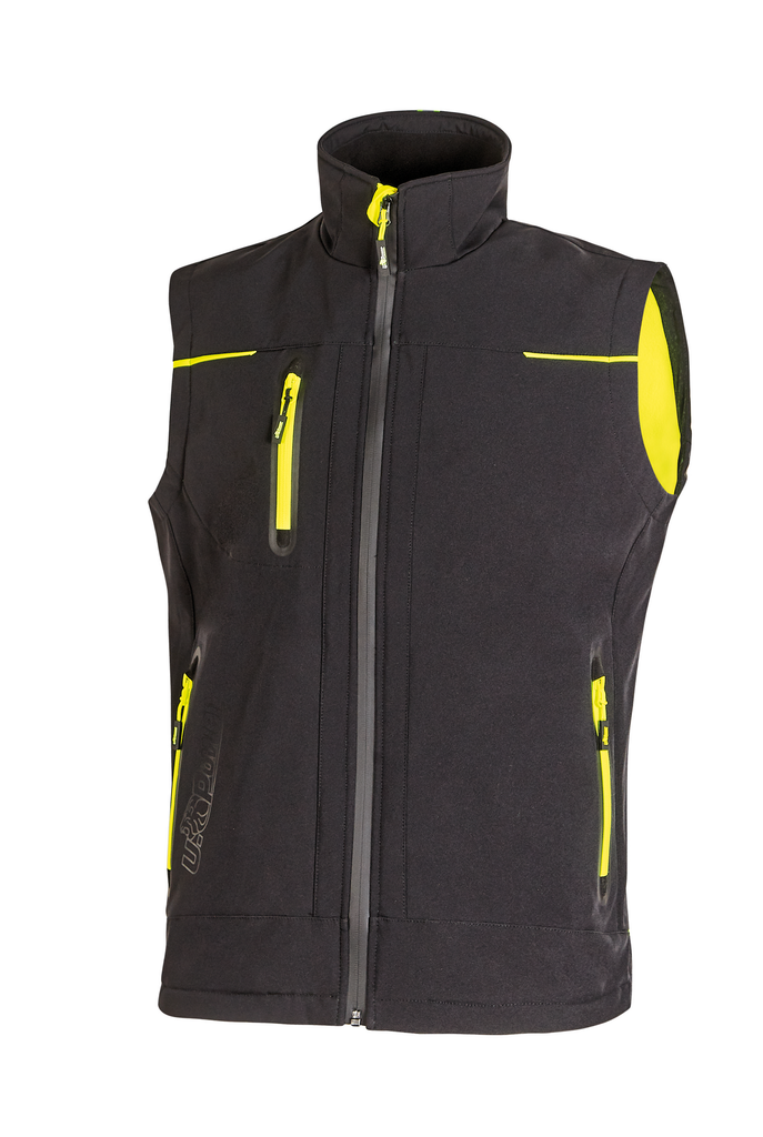 U-Power Gilet softshell Universe homme Black Carbon (UPFU188)