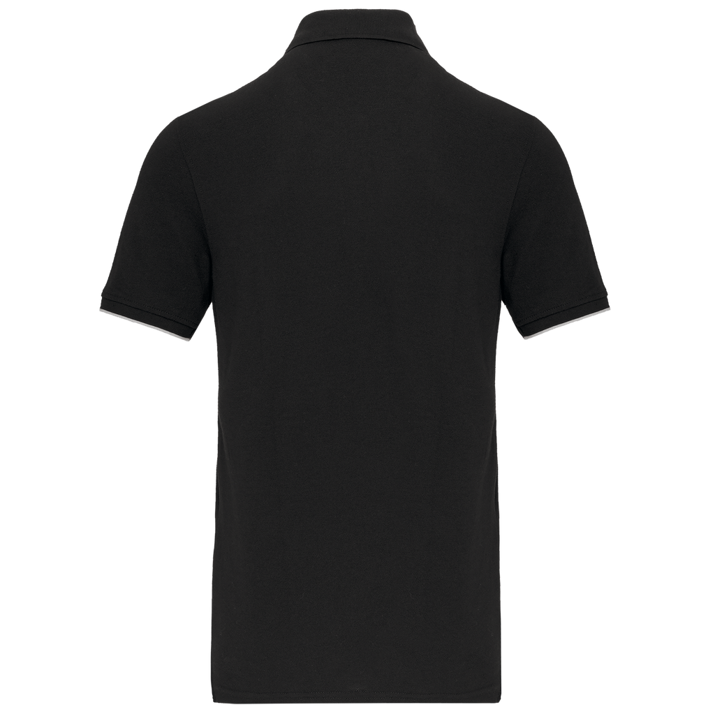 WK. Designed To Work Polo Day To Day contrasté manches courtes homme Black / Silver (WK270)