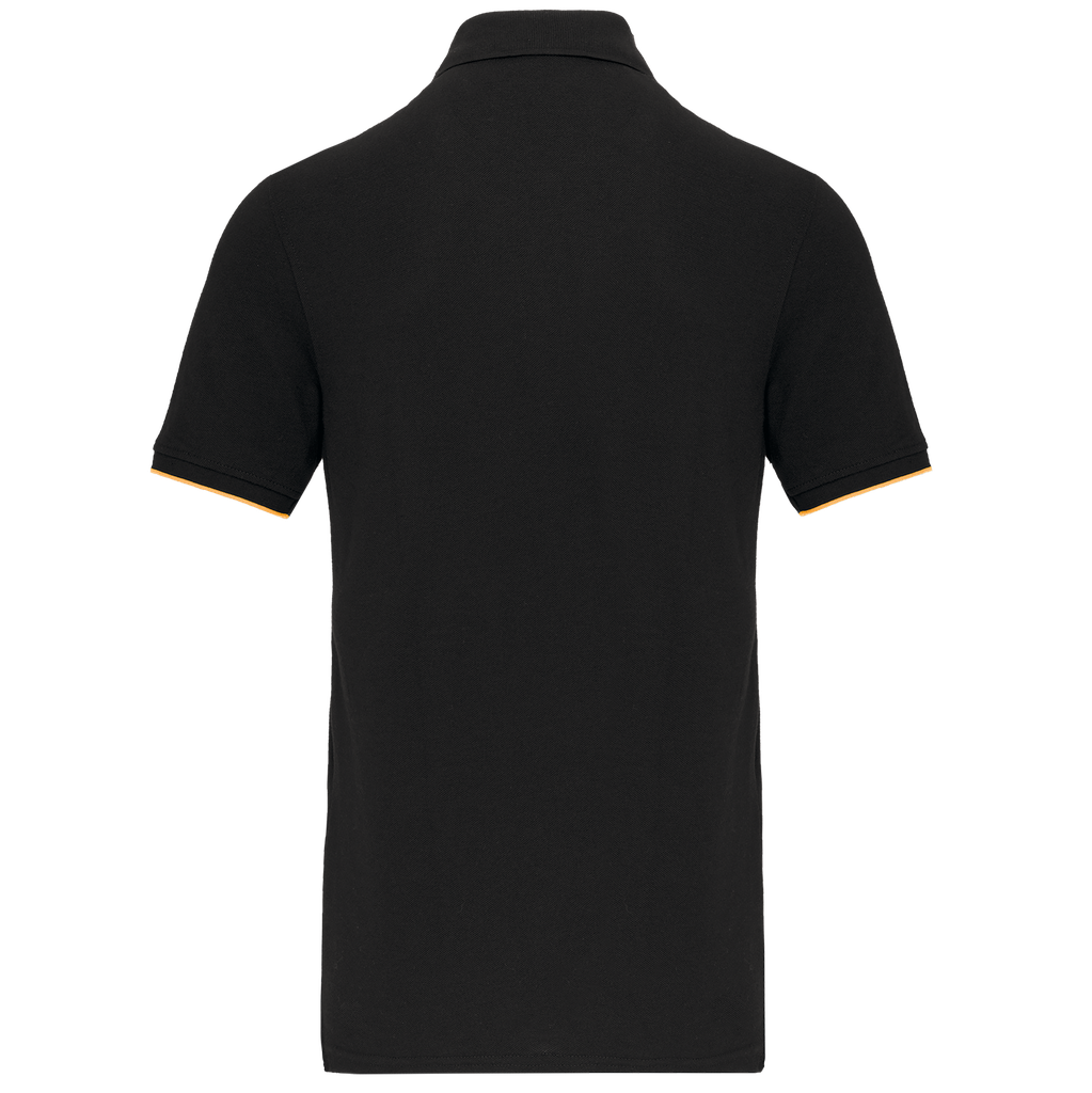 WK. Designed To Work Polo Day To Day contrasté manches courtes homme Black / Yellow (WK270)