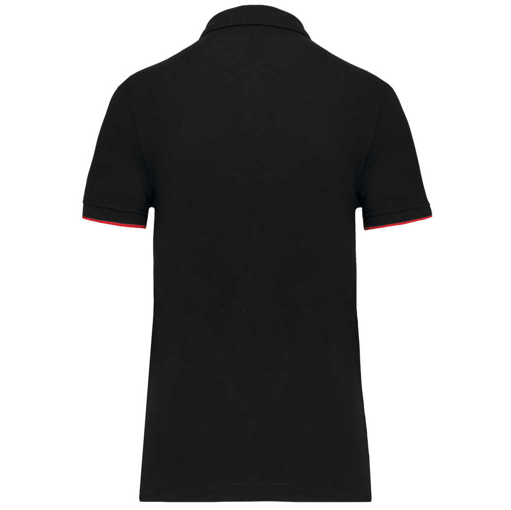 WK. Designed To Work Polo Day To Day contrasté manches courtes femme Black / Red (WK271)