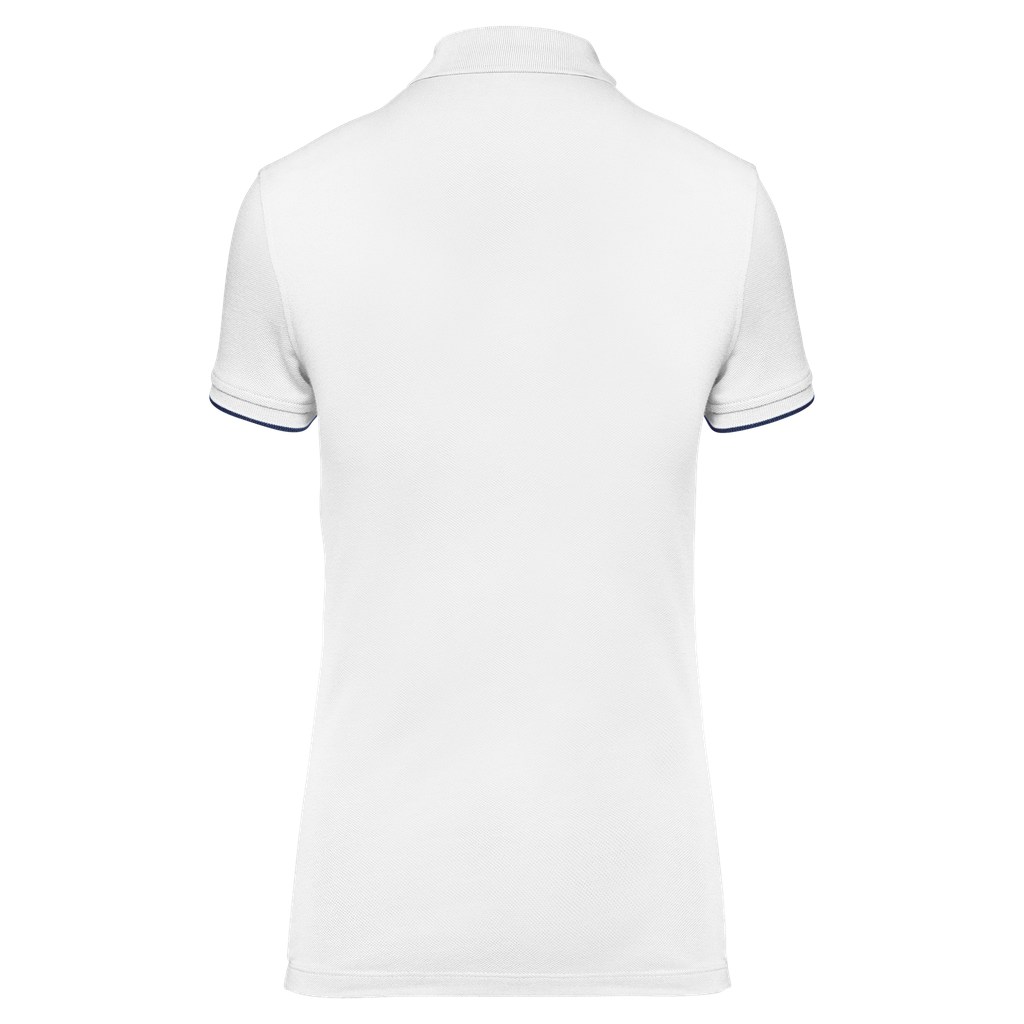WK. Designed To Work Polo Day To Day contrasté manches courtes femme White / Navy (WK271)