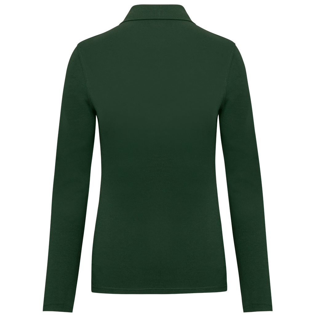 WK. Designed To Work Polo manches longues femme Forest Green (WK277)