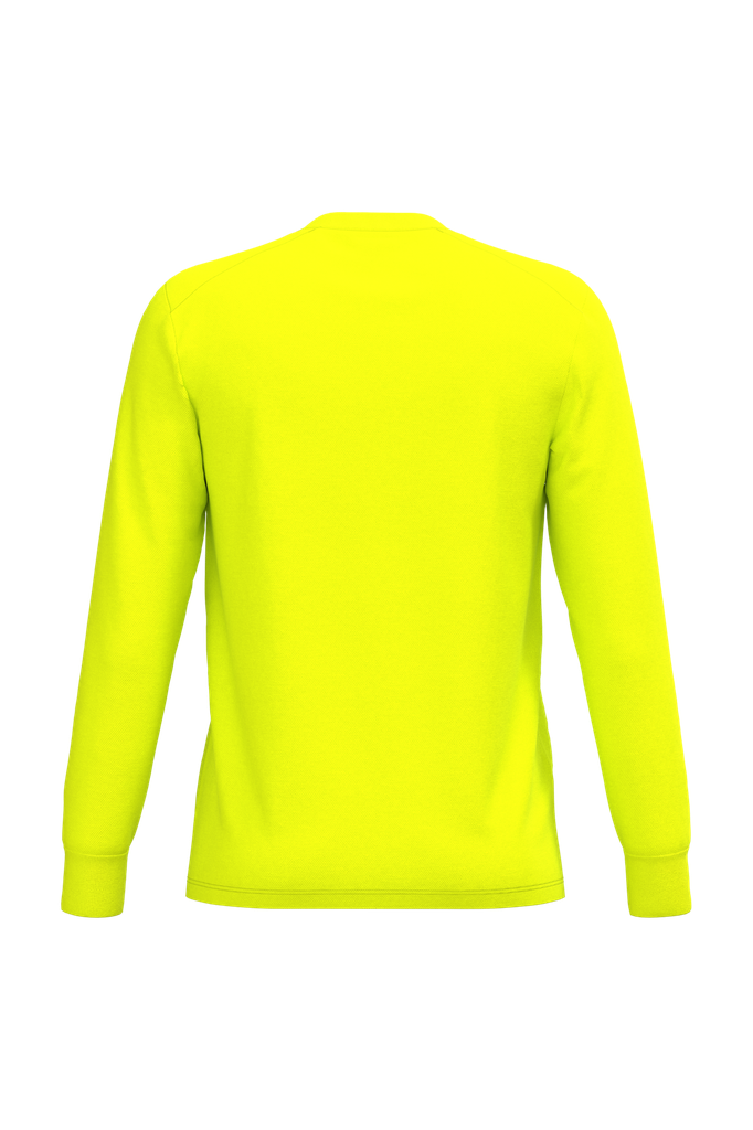 WK. Designed To Work T-shirt unisexe écoresponsable manches longues coton/polyester Fluorescent Yellow (WK318)