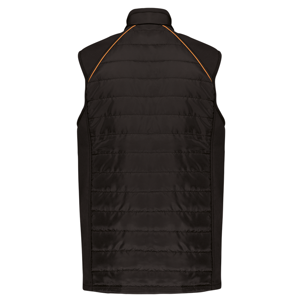 WK. Designed To Work Bodywarmer Day To Day bi-matière unisexe Black / Orange (WK606)