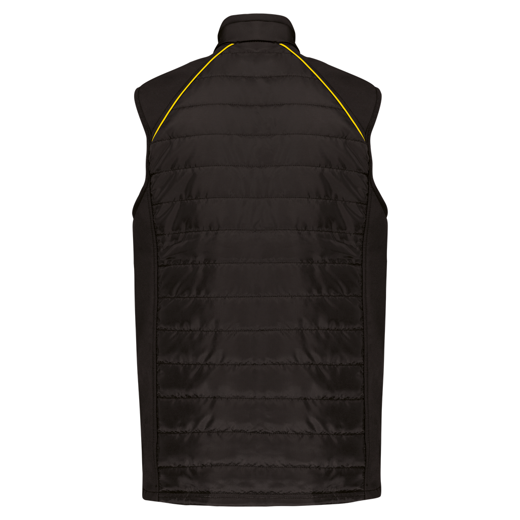 WK. Designed To Work Bodywarmer Day To Day bi-matière unisexe Black / Yellow (WK606)