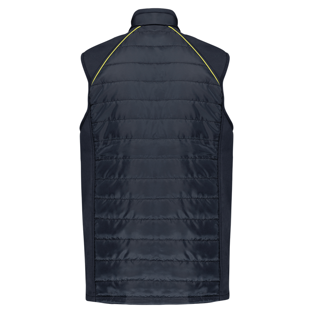 WK. Designed To Work Bodywarmer Day To Day bi-matière unisexe Navy / Fluorescent Yellow (WK606)