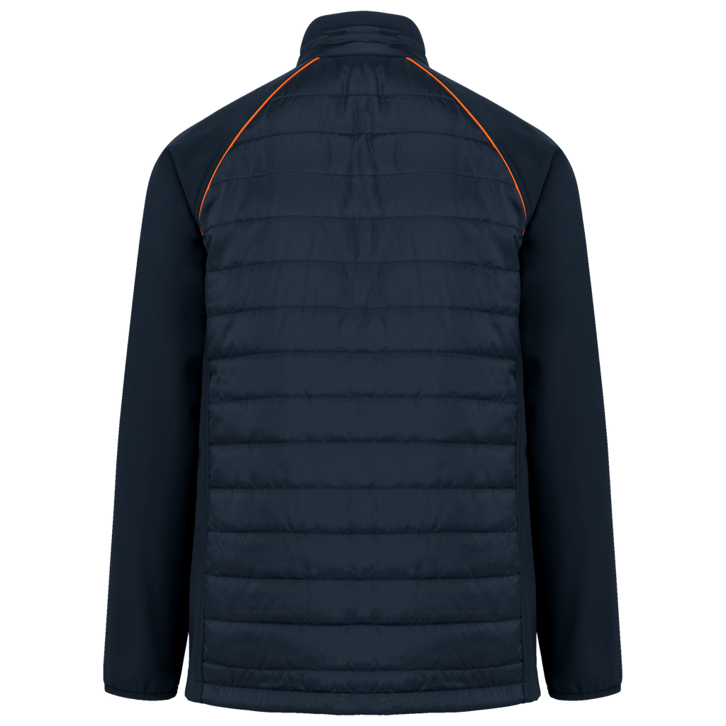 WK. Designed To Work Veste Day To Day bi-matière unisexe Navy / Fluorescent Orange (WK6147)