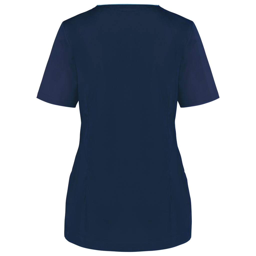 WK. Designed To Work Blouse polycoton avec boutons-pression femme Navy (WK506)