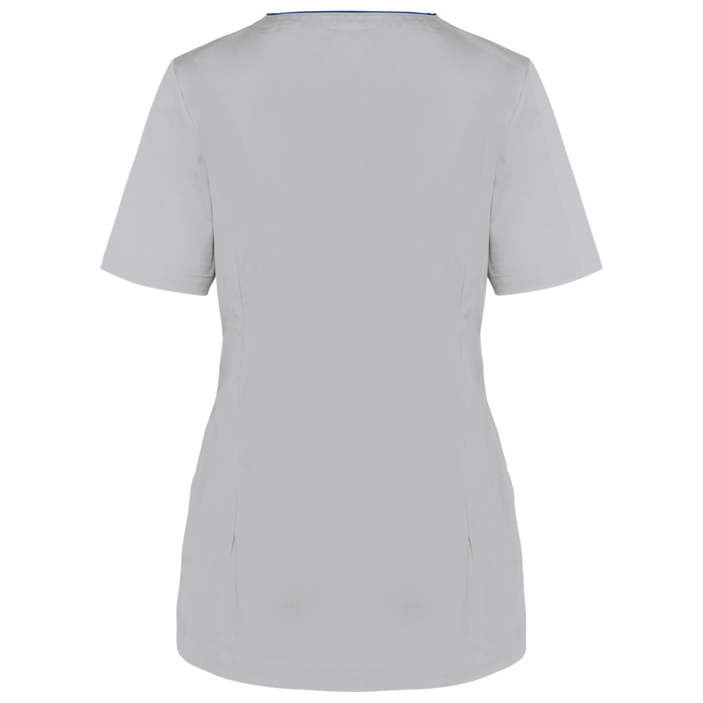 WK. Designed To Work Blouse polycoton avec boutons-pression femme Snow Grey (WK506)