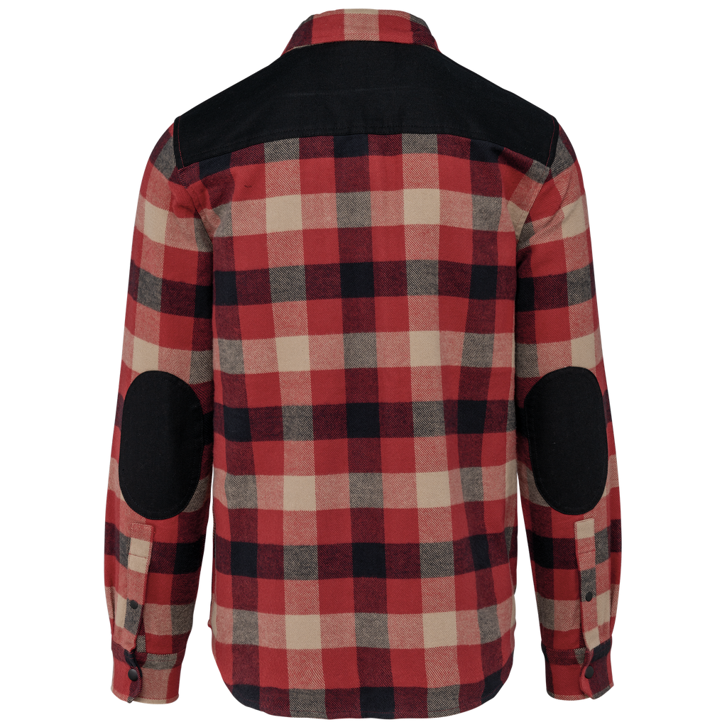 WK. Designed To Work Chemise à carreaux avec poches homme Red / Dark Beige Checked / Black (WK520)