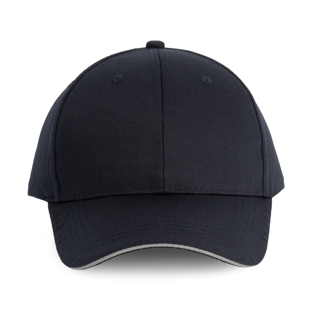 WK. Designed To Work Casquette sandwich contrasté 6 panneaux Navy / Silver (WKP145)