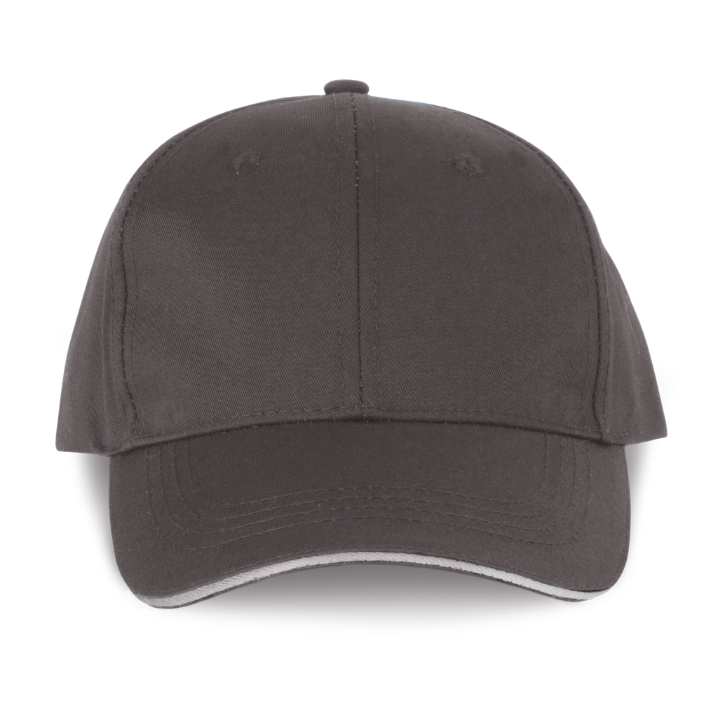 WK. Designed To Work Casquette sandwich contrasté 6 panneaux Shale Grey / Light Grey (WKP145)
