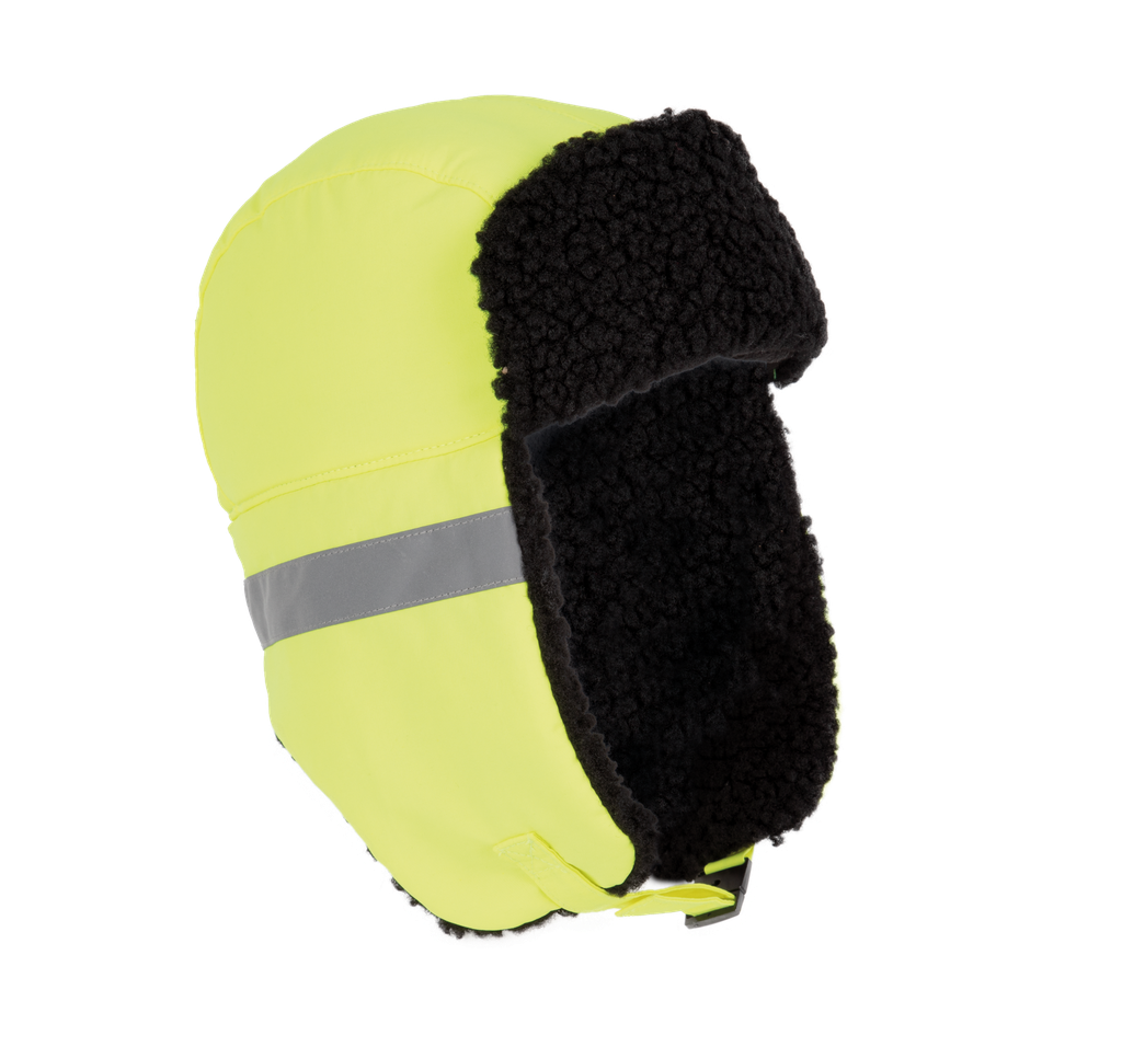 WK. Designed To Work Casquette rembourrée avec rabats pour les oreilles Fluorescent Yellow (WKP121)