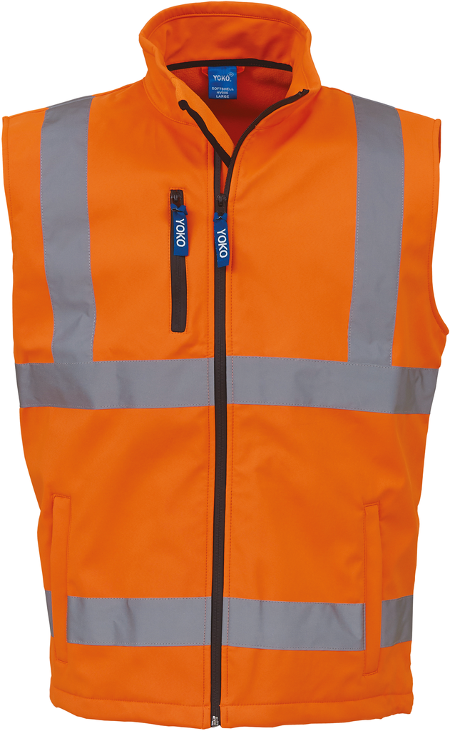 Yoko Bodywarmer softshell haute visibilité Hi Vis Orange (YHV006)