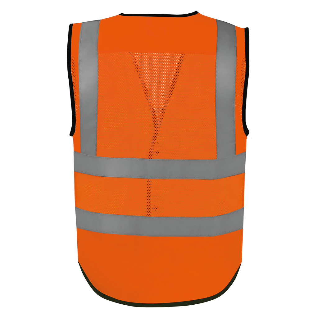 Yoko Gilet boutonné haute visibilité Eco Superior Hi Vis Orange (YHVW860)