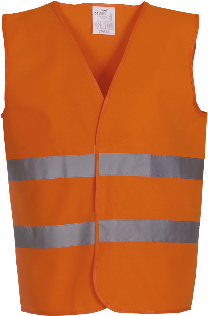 Yoko Gilet à 2 bandes haute visibilité Hi Vis Orange (YHVW102)