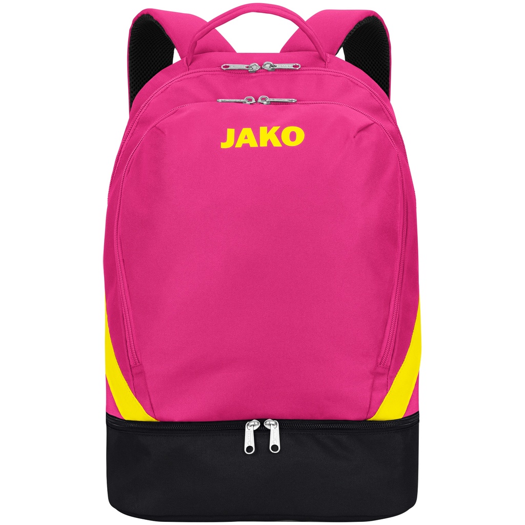 JAKO Sac à dos Iconic pink/noir/jaune fluo Unisexe