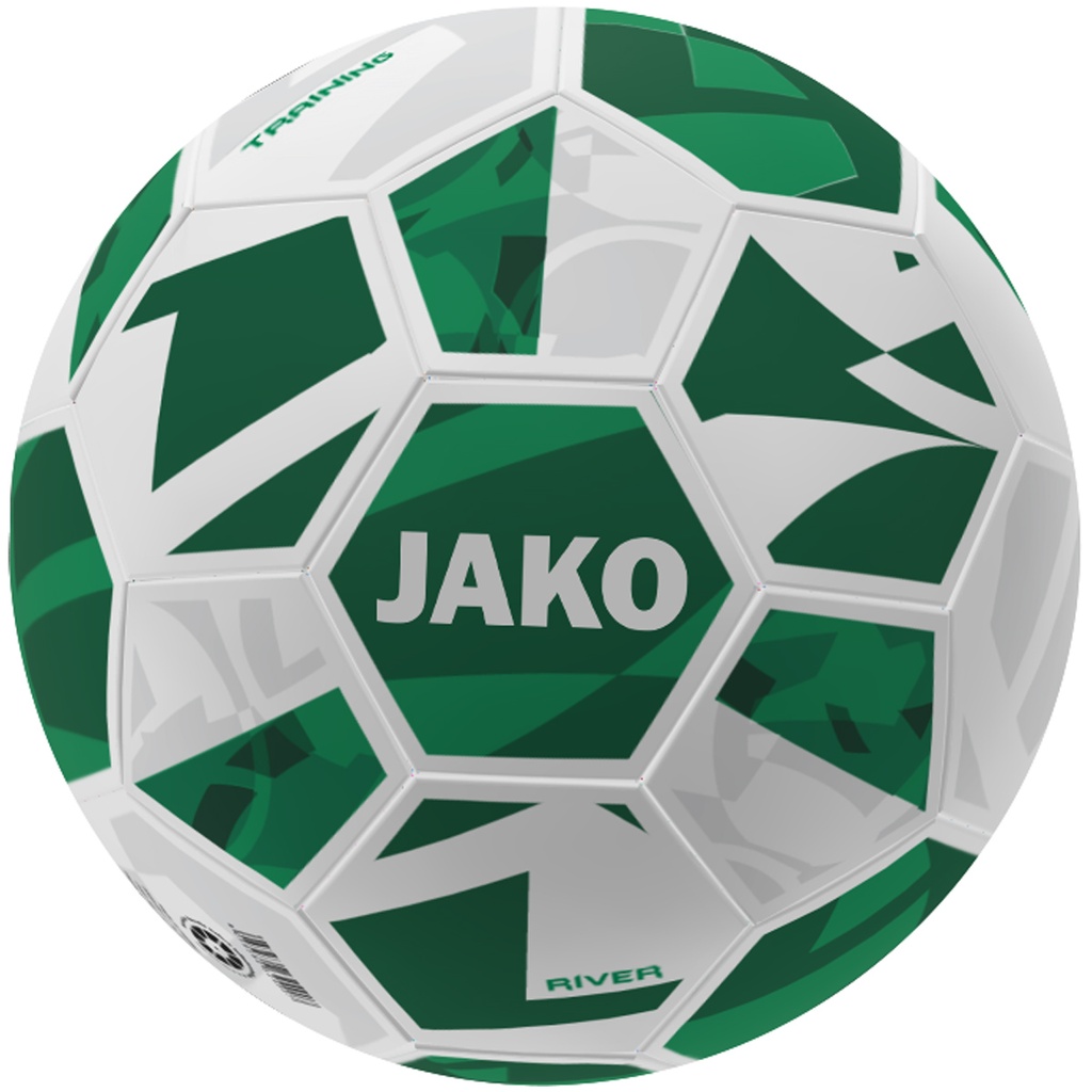 [2342-666-4] JAKO Ballon d'entraînement River blanc/vert Unisexe