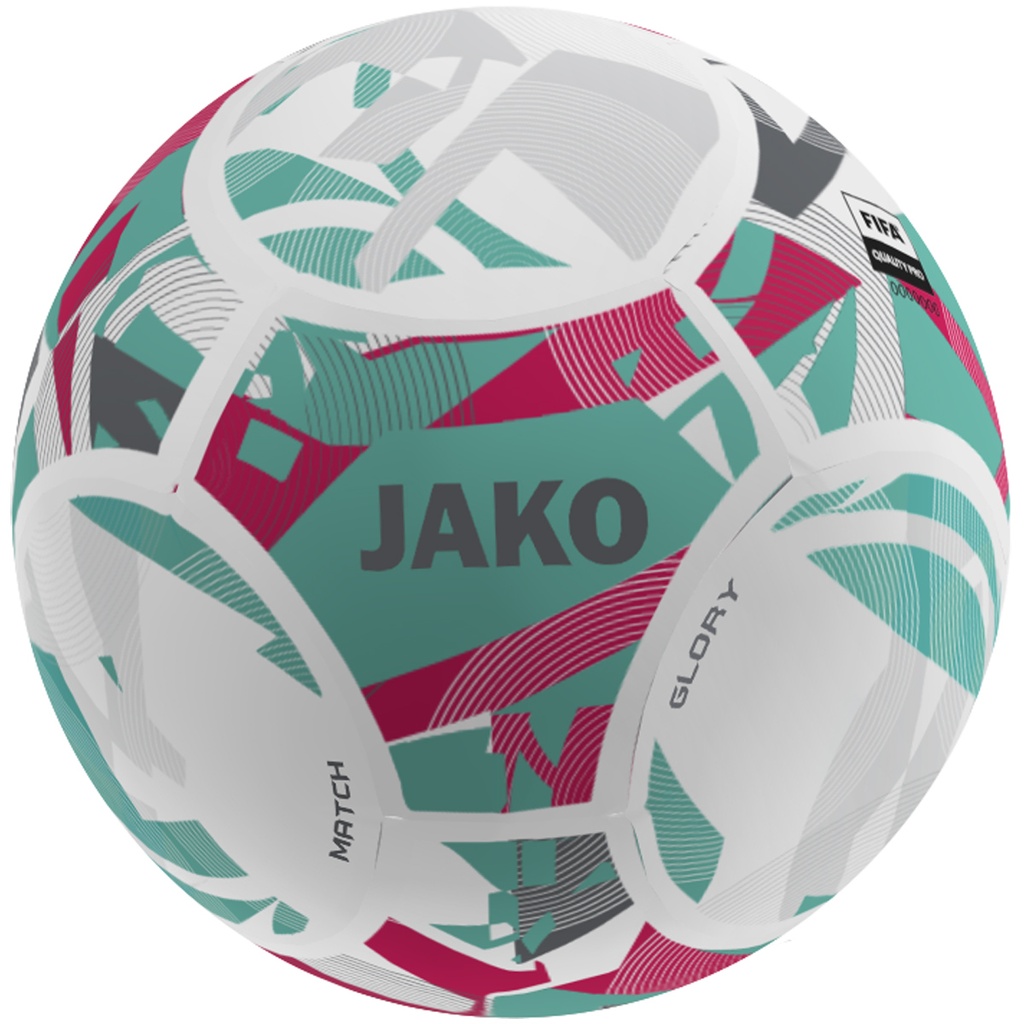 JAKO Ballon de compétition Glory blanc/rubine red/cool gray Unisexe