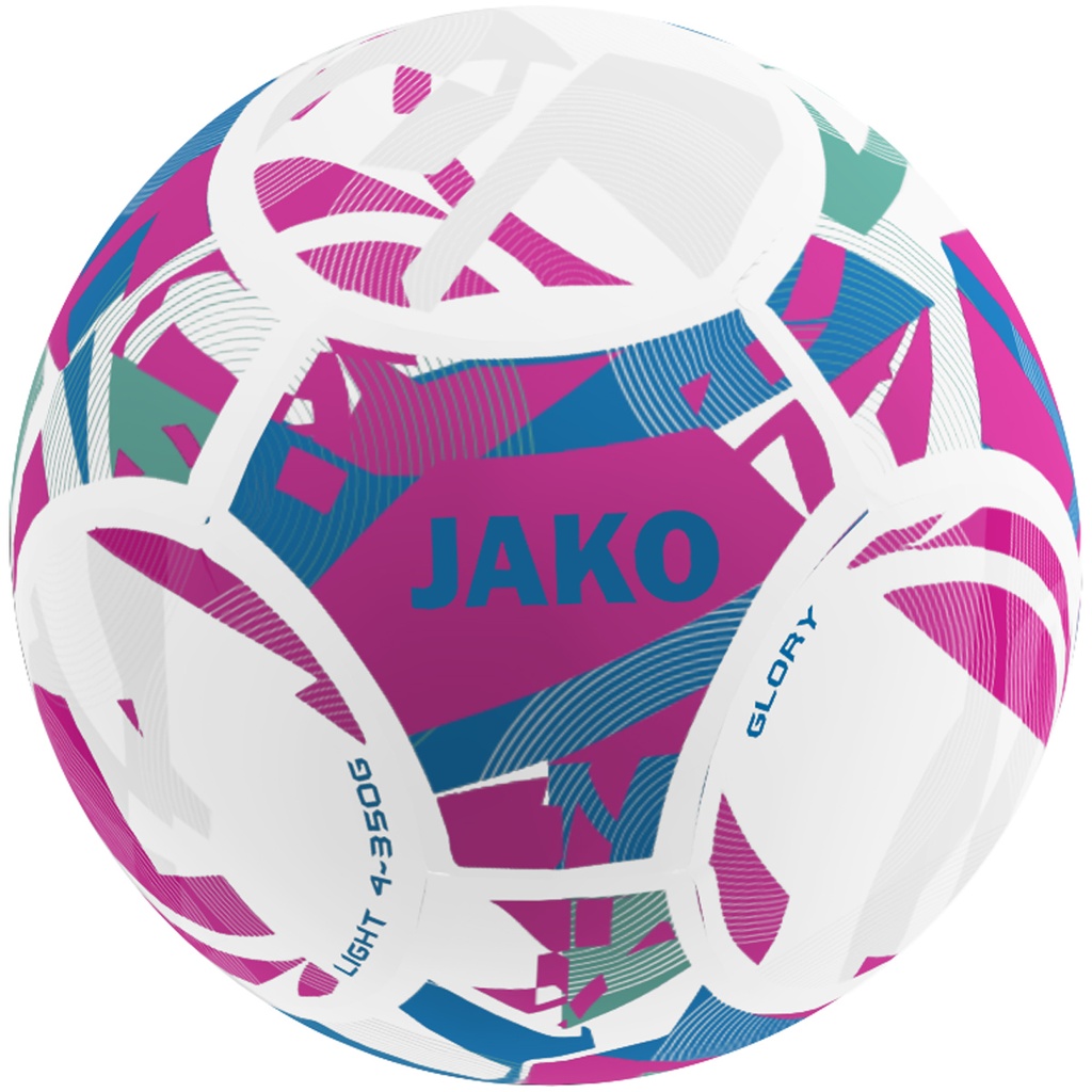 JAKO Ballon light Glory blanc/pink/bleu JAKO, 350g Unisexe