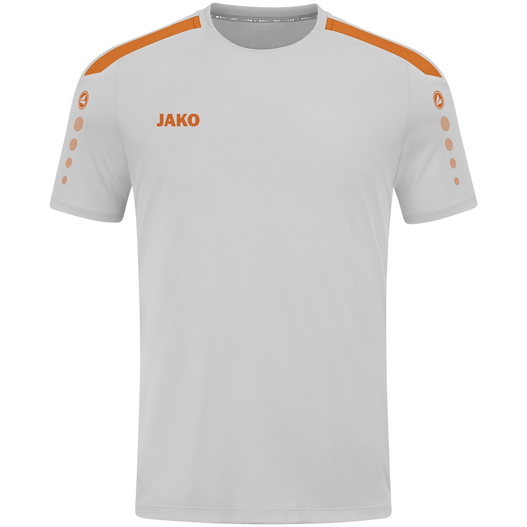 JAKO Maillot Power MC gris tendre/orange fluo Unisexe