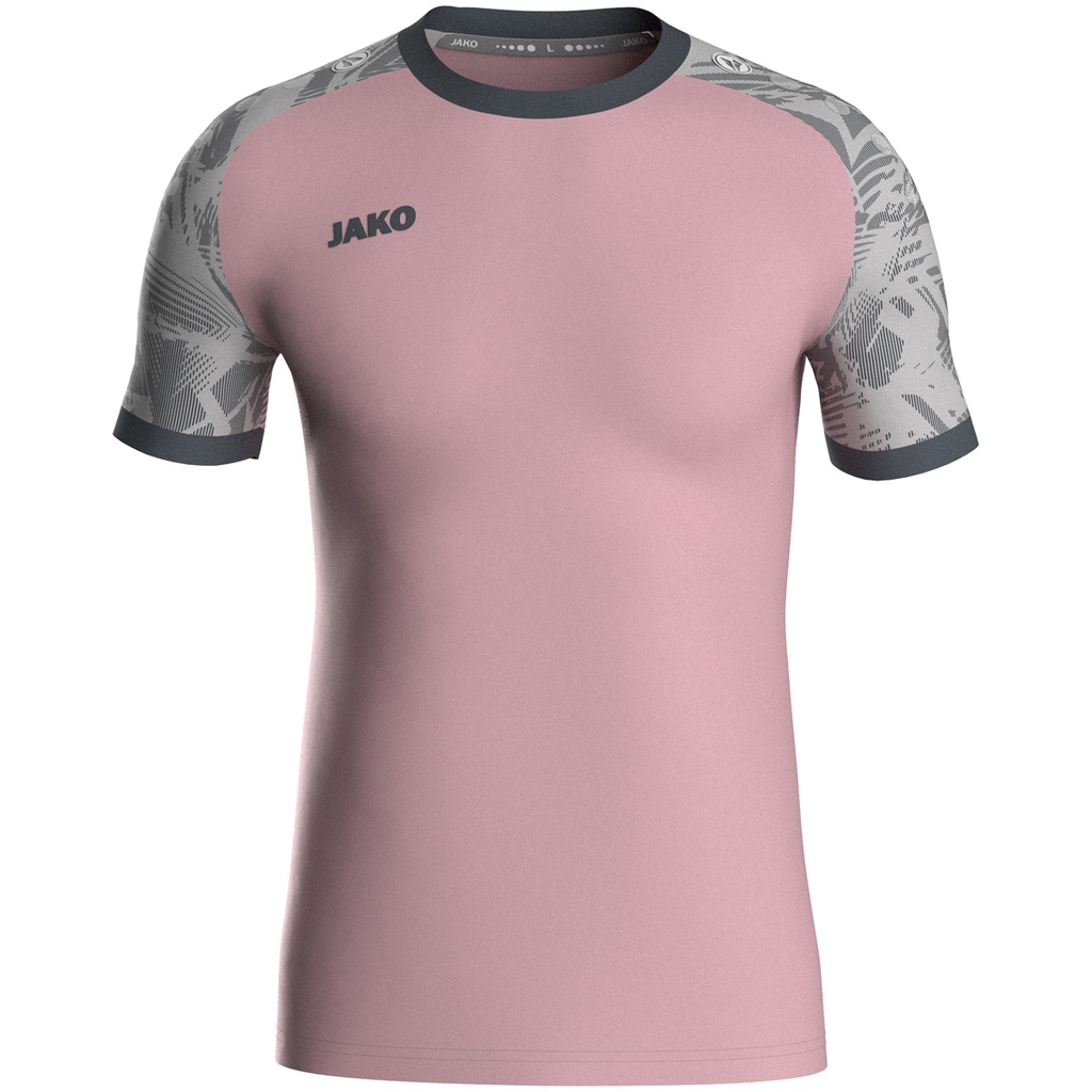 JAKO Maillot Iconic MC dusky pink/gris tendre/anthra light Unisexe