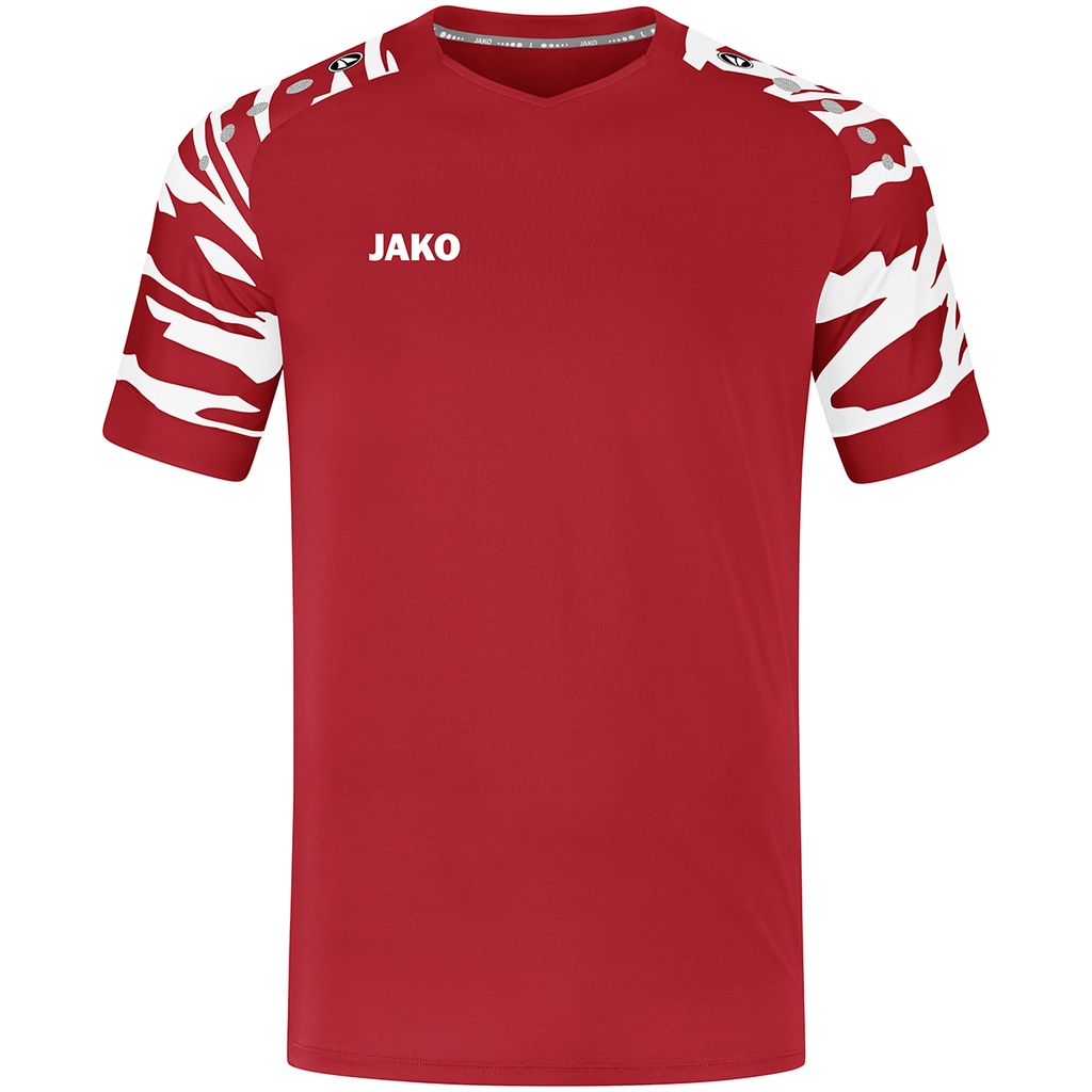 JAKO Maillot Wild MC rouge sport/blanc Unisexe