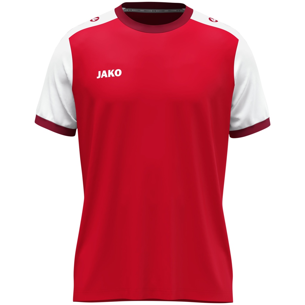 JAKO Maillot Dynamic MC rouge/blanc/rouge foncé Unisexe