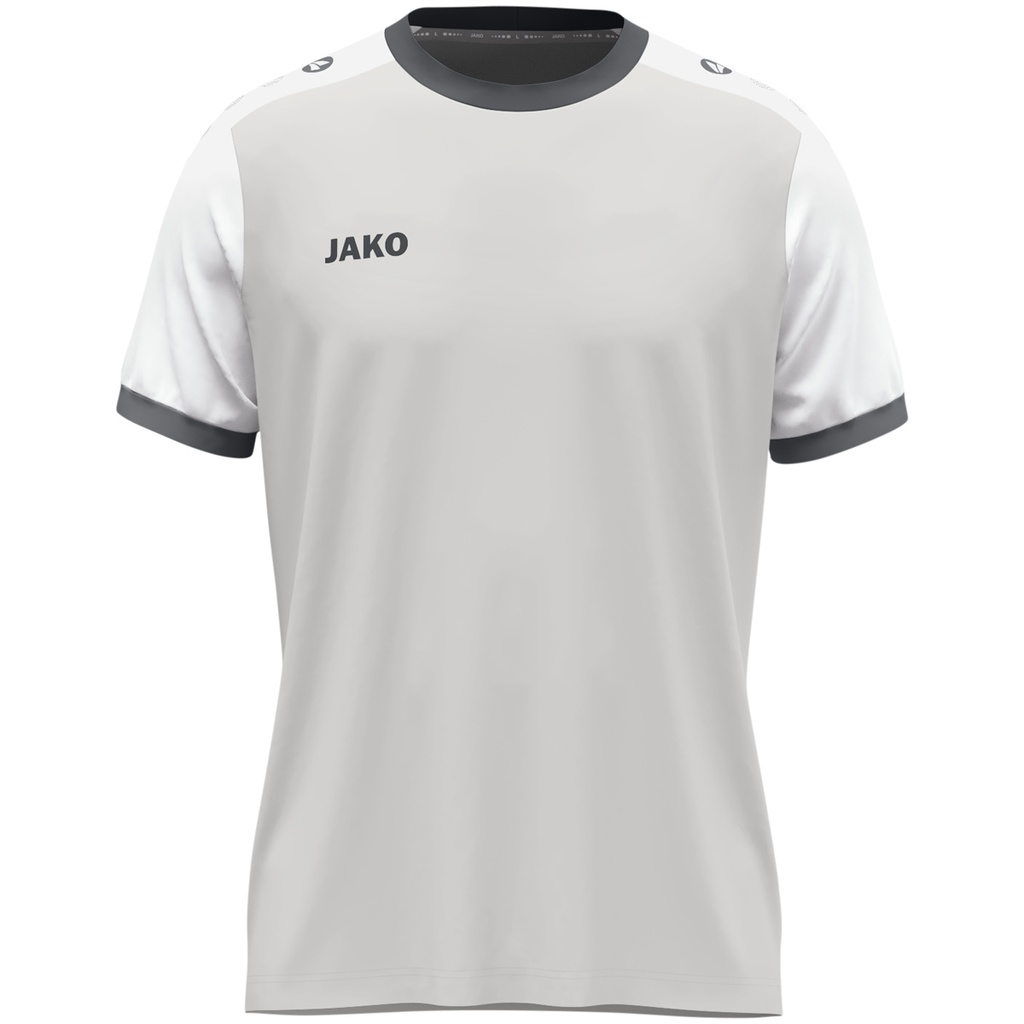 JAKO Maillot Dynamic MC gris clair/blanc/gris Enfants