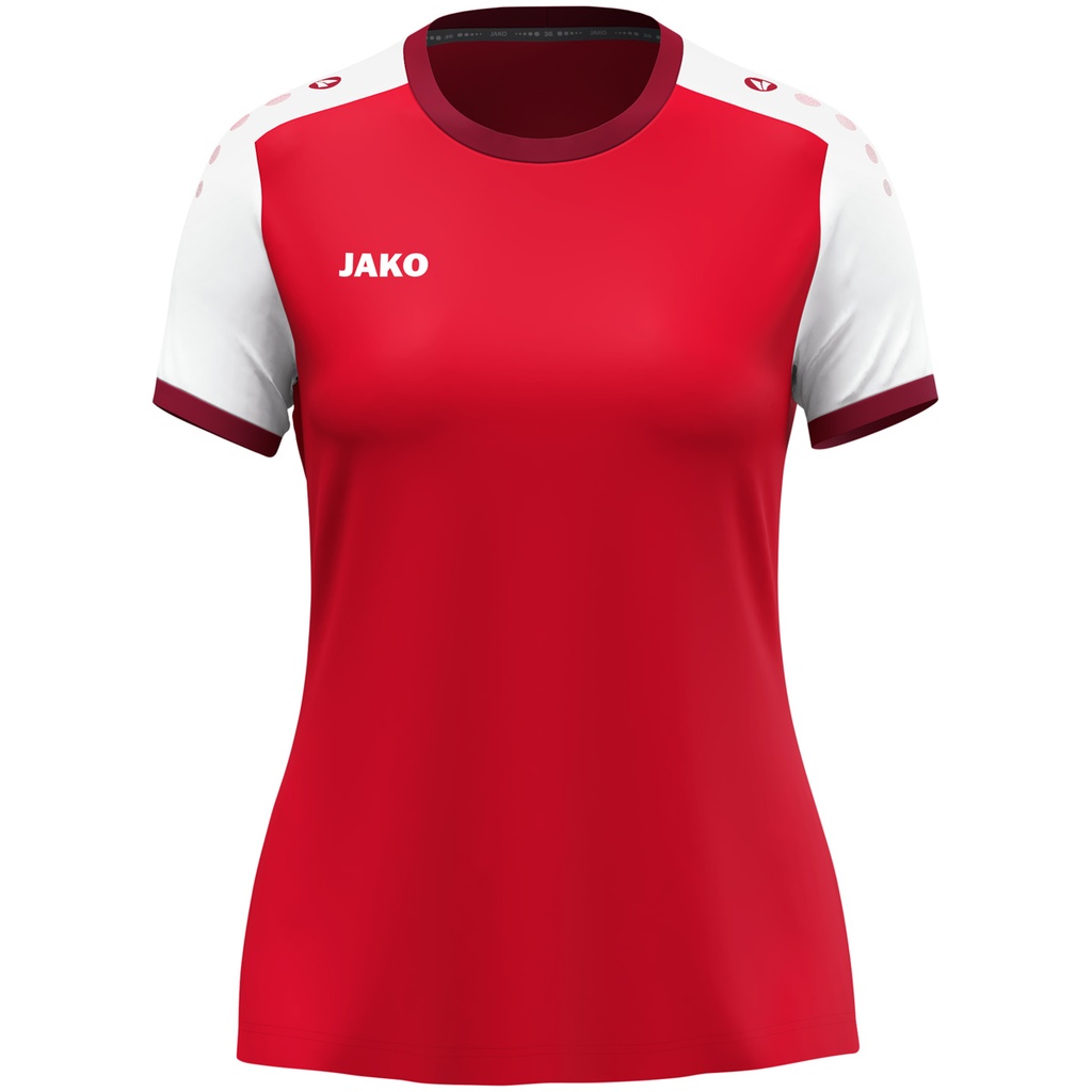JAKO Maillot Dynamic MC femmes rouge/blanc/rouge foncé Femmes