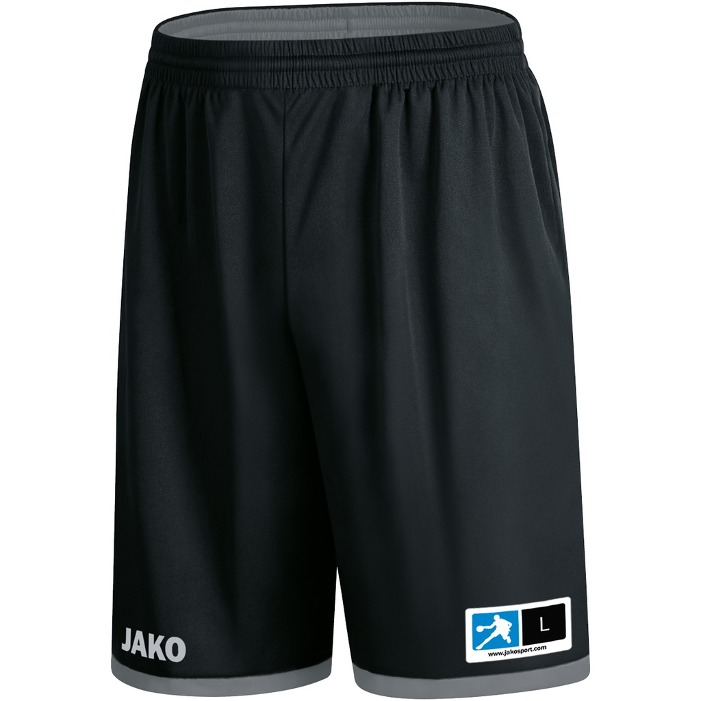 JAKO Short réversible Change 2.0 noir/gris pierre Unisexe