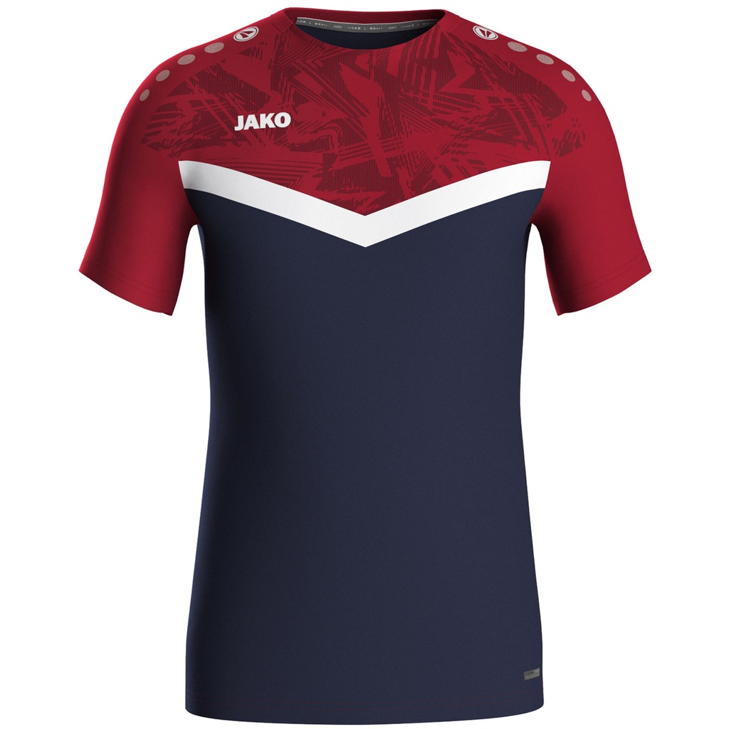 JAKO T-shirt Iconic marine/rouge chili Unisexe