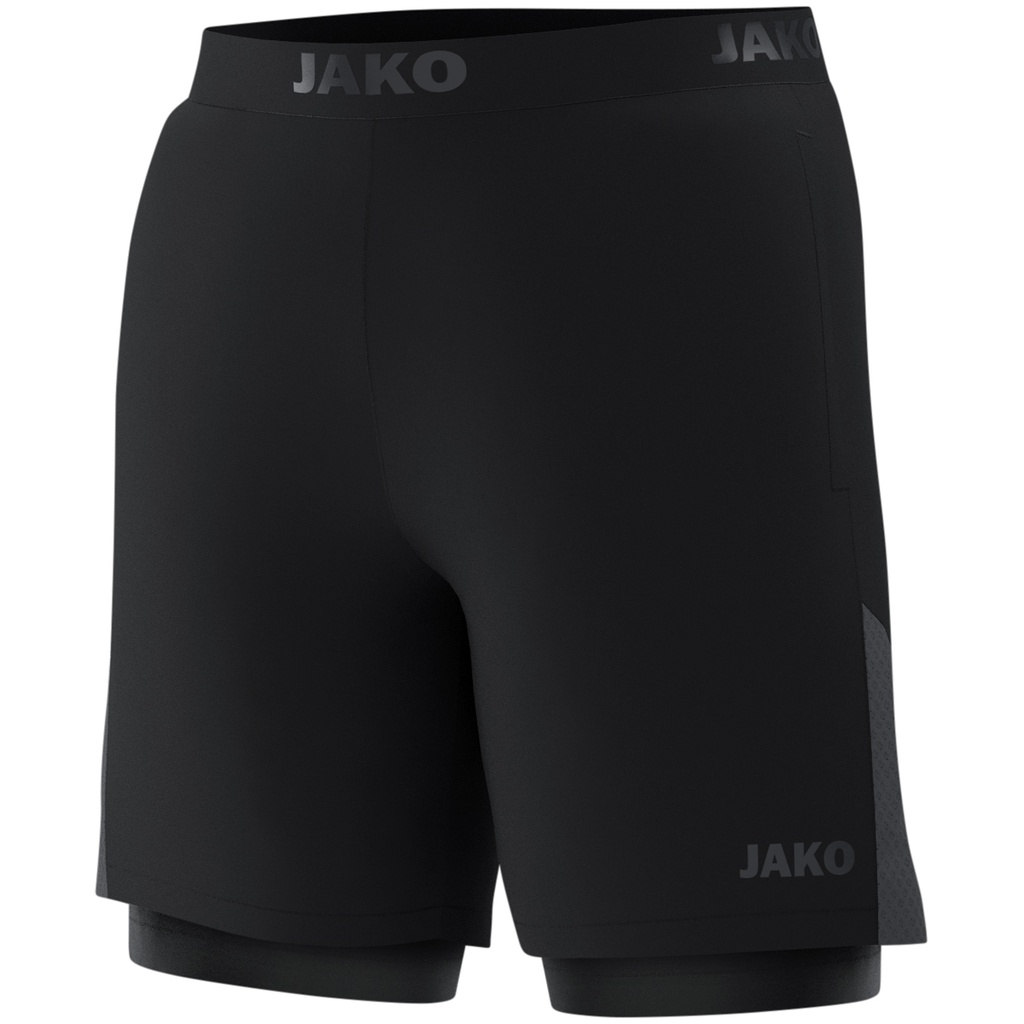 JAKO Short 2-en-1 Power noir Femmes