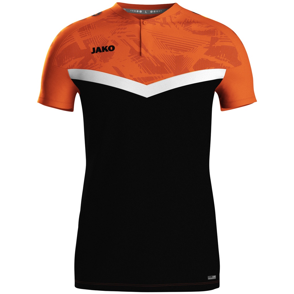 JAKO Polo Iconic noir/ orange fluo Unisexe