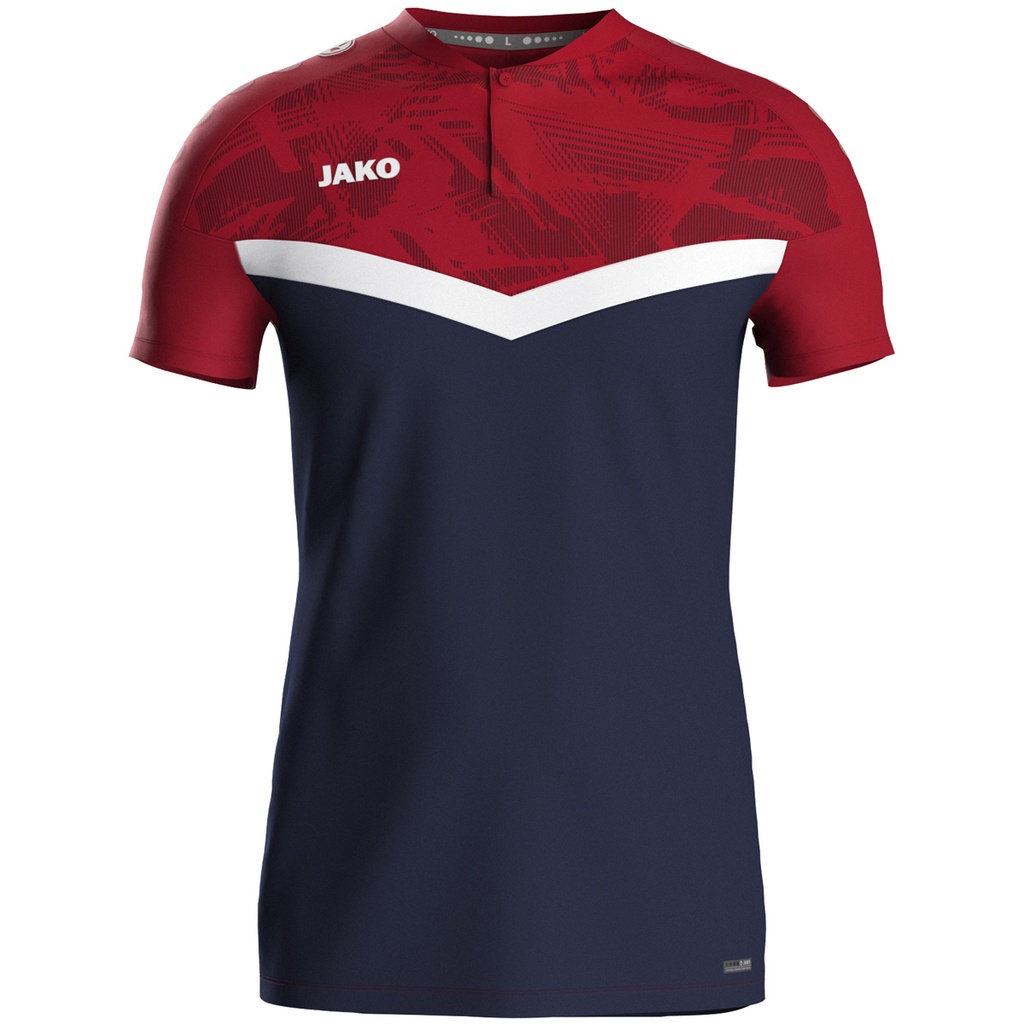 JAKO Polo Iconic marine/rouge chili Unisexe