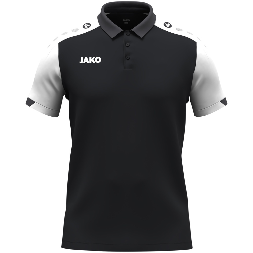 JAKO Polo Dynamic noir/blanc/anthracite Enfants