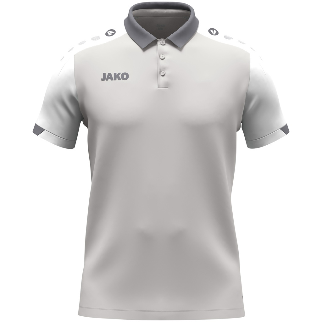 JAKO Polo Dynamic gris clair/blanc/gris Unisexe