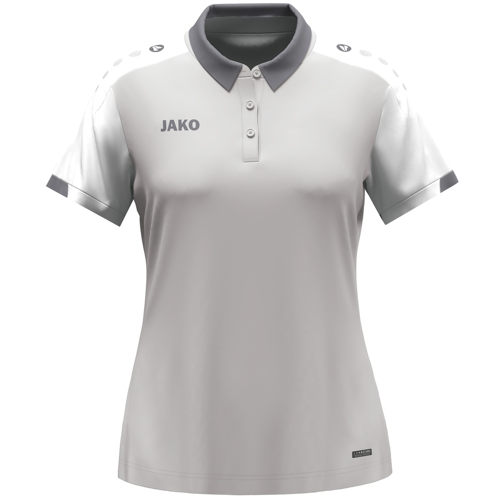[6370D-837-S] JAKO Polo Dynamic femmes gris clair/blanc/gris Femmes (S)