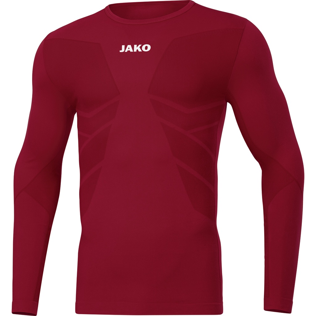JAKO Maillot Comfort 2.0 ML rouge vin Unisexe