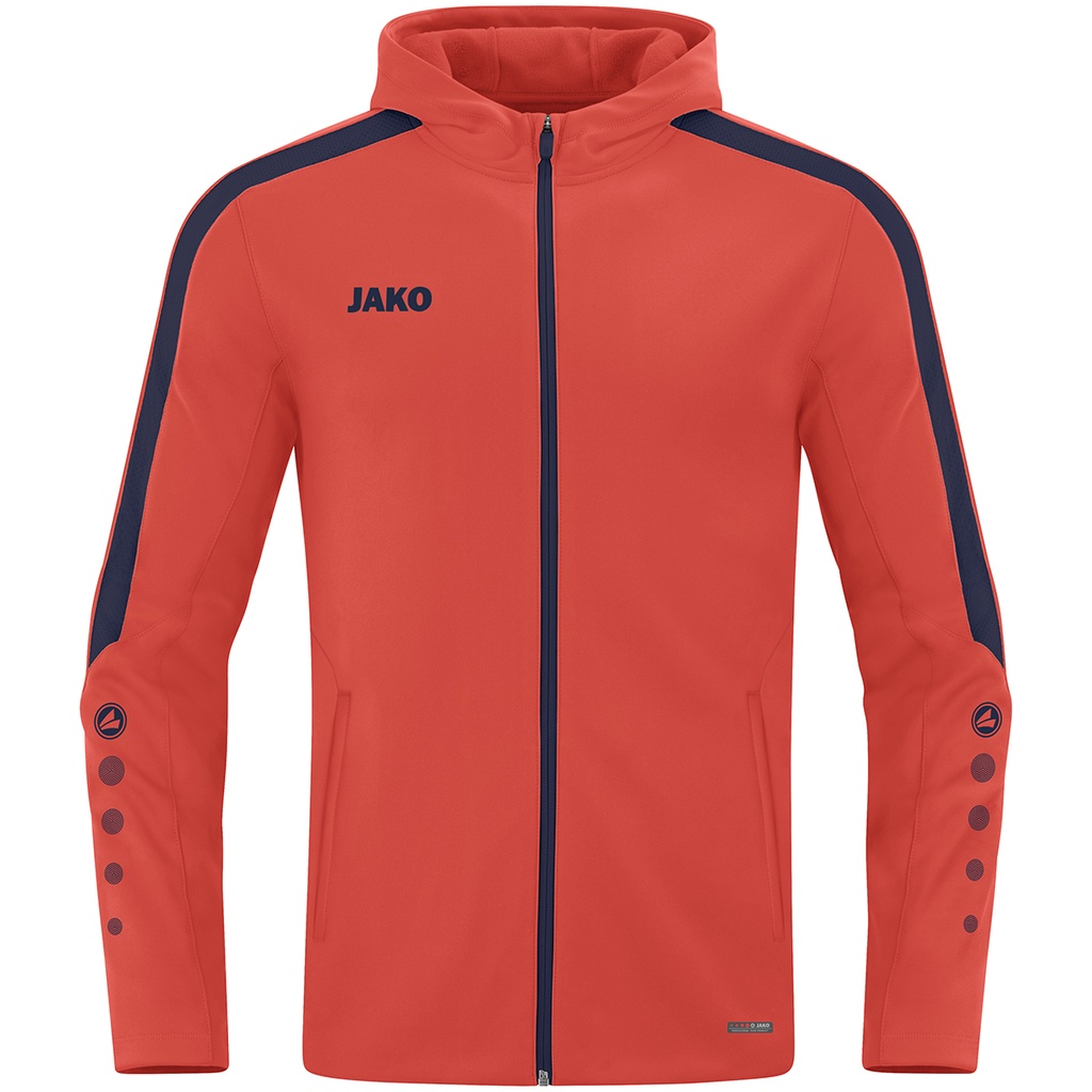 JAKO Veste à capuche Power flamme/marine Enfants