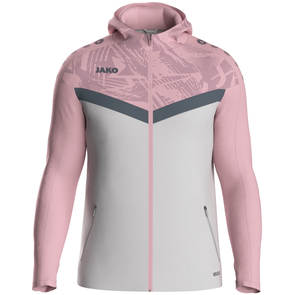 JAKO Veste à capuche Iconic gris tendre/dusky pink/anthra light Unisexe