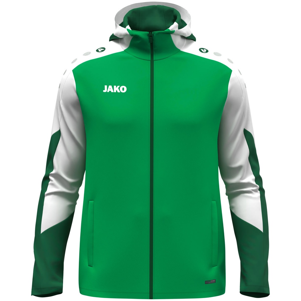 JAKO Veste à capuche Dynamic vert/blanc/vert foncé Enfants