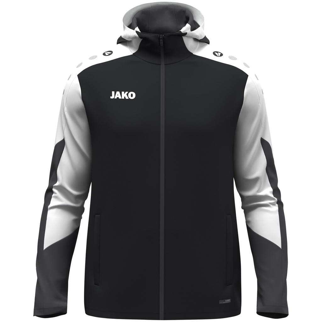 JAKO Veste à capuche Dynamic noir/blanc/anthracite Unisexe